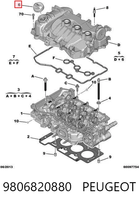 Кришка клапанна Citroen C-Elysee седан (2013 - 2026) ціна, від 102.41 USD