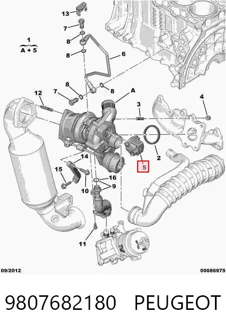 9807682180 Peugeot/Citroen Турбонаддув