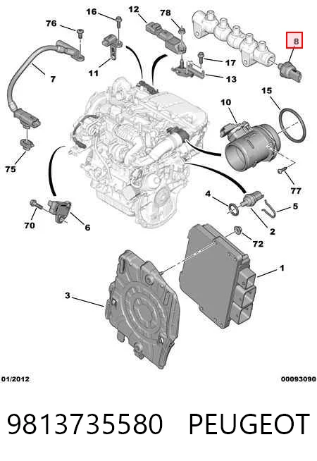 9813735580 Peugeot/Citroen Манометри