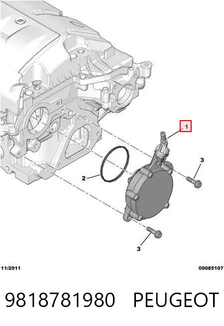 9818781980 Peugeot/Citroen Насос вакуумний