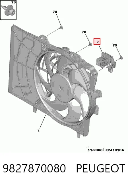 9827870080 Peugeot/Citroen Регулятор оборотів вентилятора