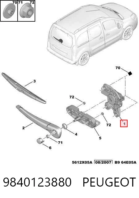 Купити 2352SWT1 Polcar Двигун склоочисника заднього скла