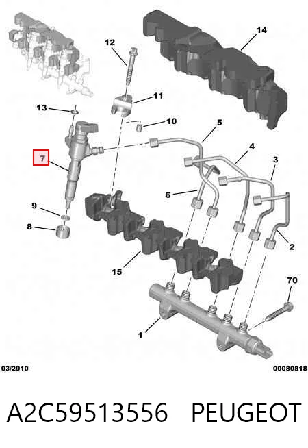 A2C59513556 Peugeot/Citroen Форсунка вприску палива