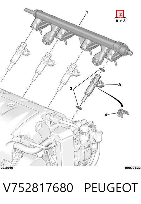 V752817680 Peugeot/Citroen Форсунка вприску палива