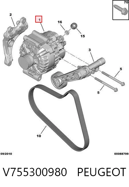 V755300980 Peugeot/Citroen Авто генератор