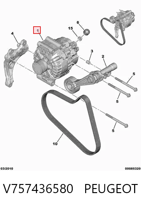 V757436580 Peugeot/Citroen Авто генератор