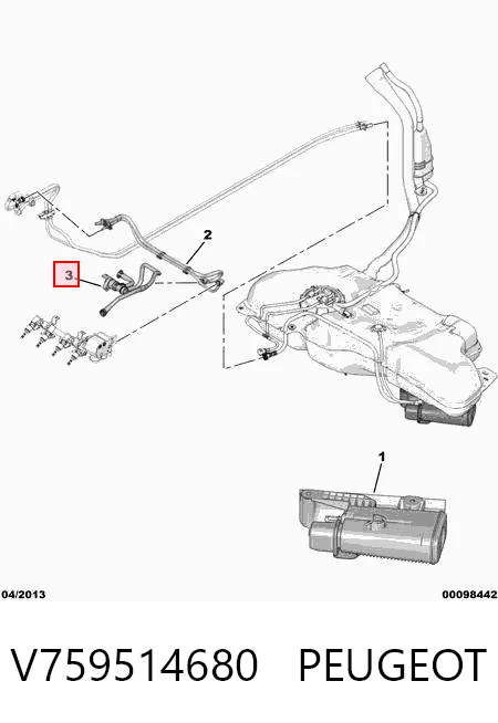 V759514680 Peugeot/Citroen Система управління парами палива