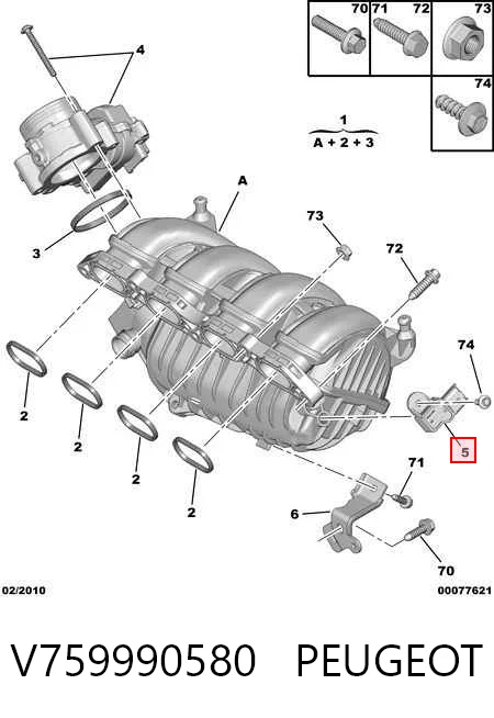 V759990580 Peugeot/Citroen Датчик наддува