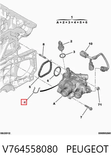 V764558080 Peugeot/Citroen Авто термостат