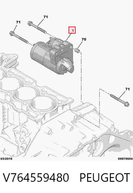V764559480 Peugeot/Citroen Стартер двигуна