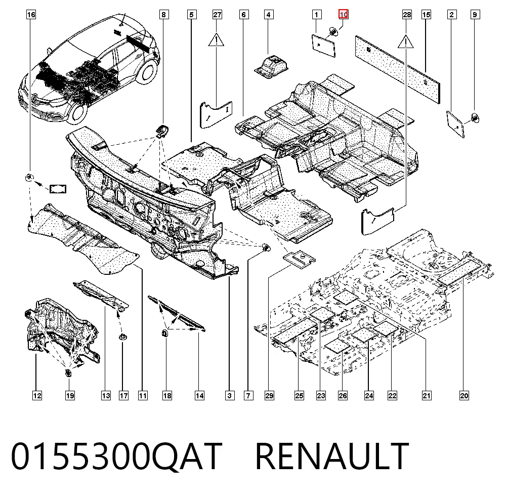 Кліпса кріплення бризковика AND 30863262 ціна, від 0.35 USD