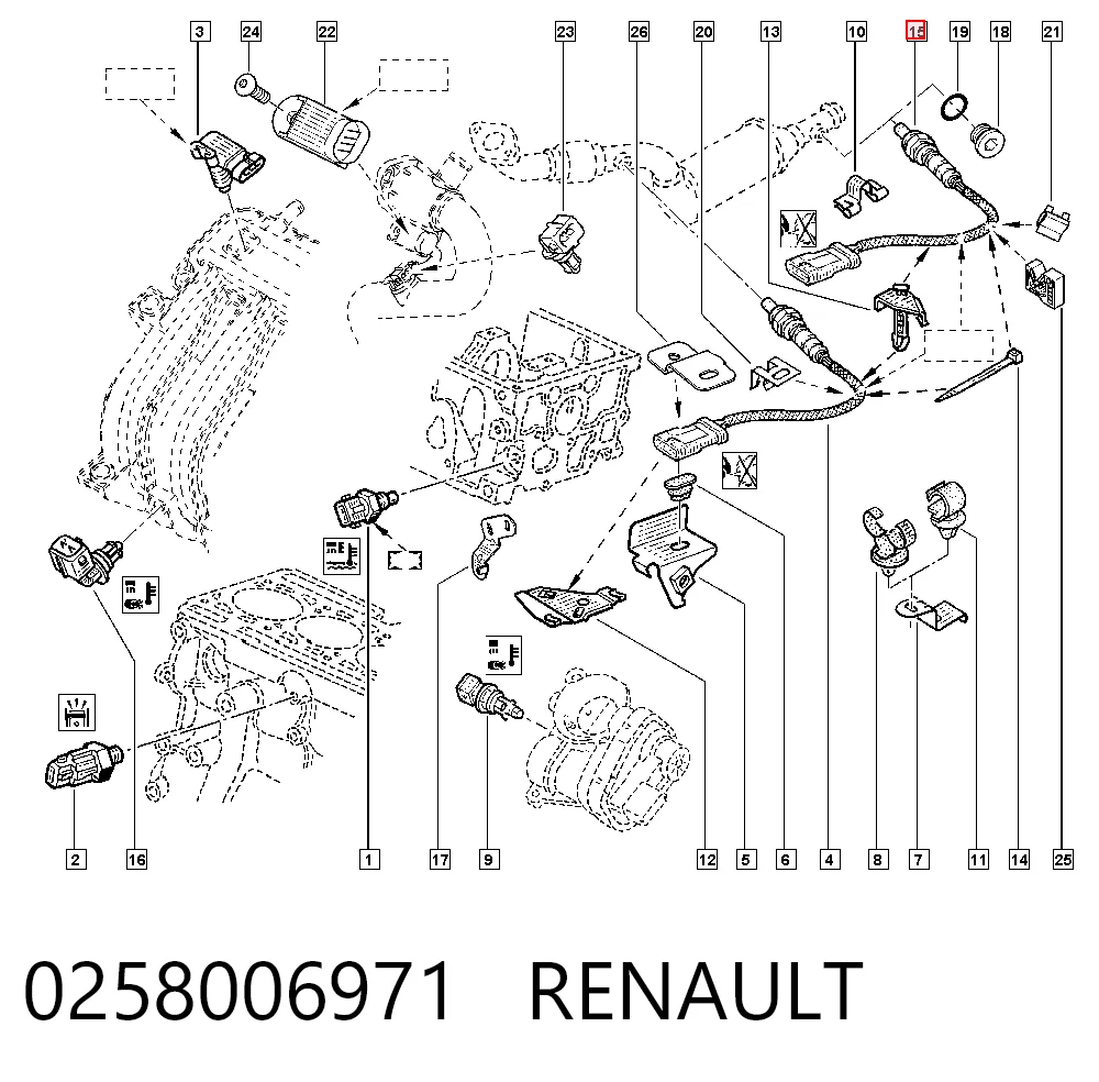 Купити OSM114 Magneti Marelli Лямбдазонд, датчик кисню до каталізатора