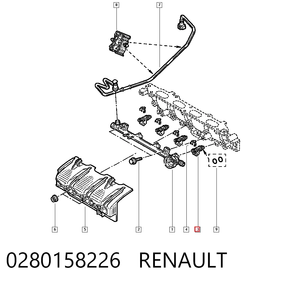 0280158226 Renault (RVI) Форсунка вприску палива