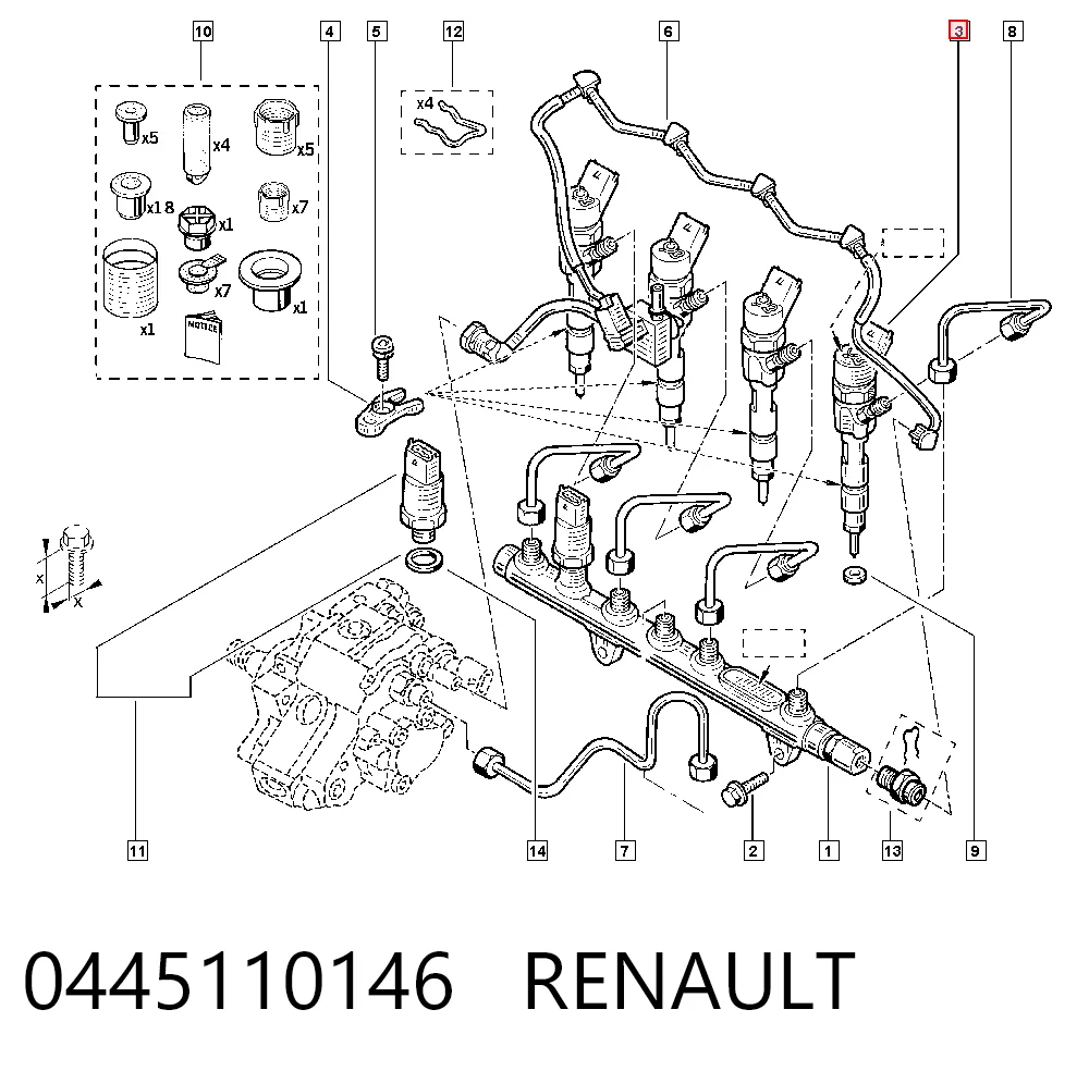 0445110146 Renault (RVI) Форсунка вприску палива