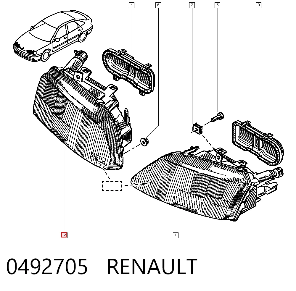 Фара правая на Renault Espace III JE