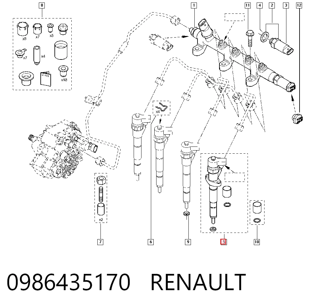 Паливні форсунки 986435170 Bosch