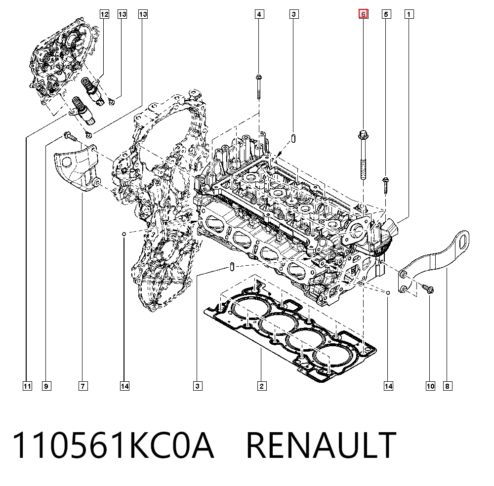 Купити Болт ГБЦ Nissan Qashqai II J11