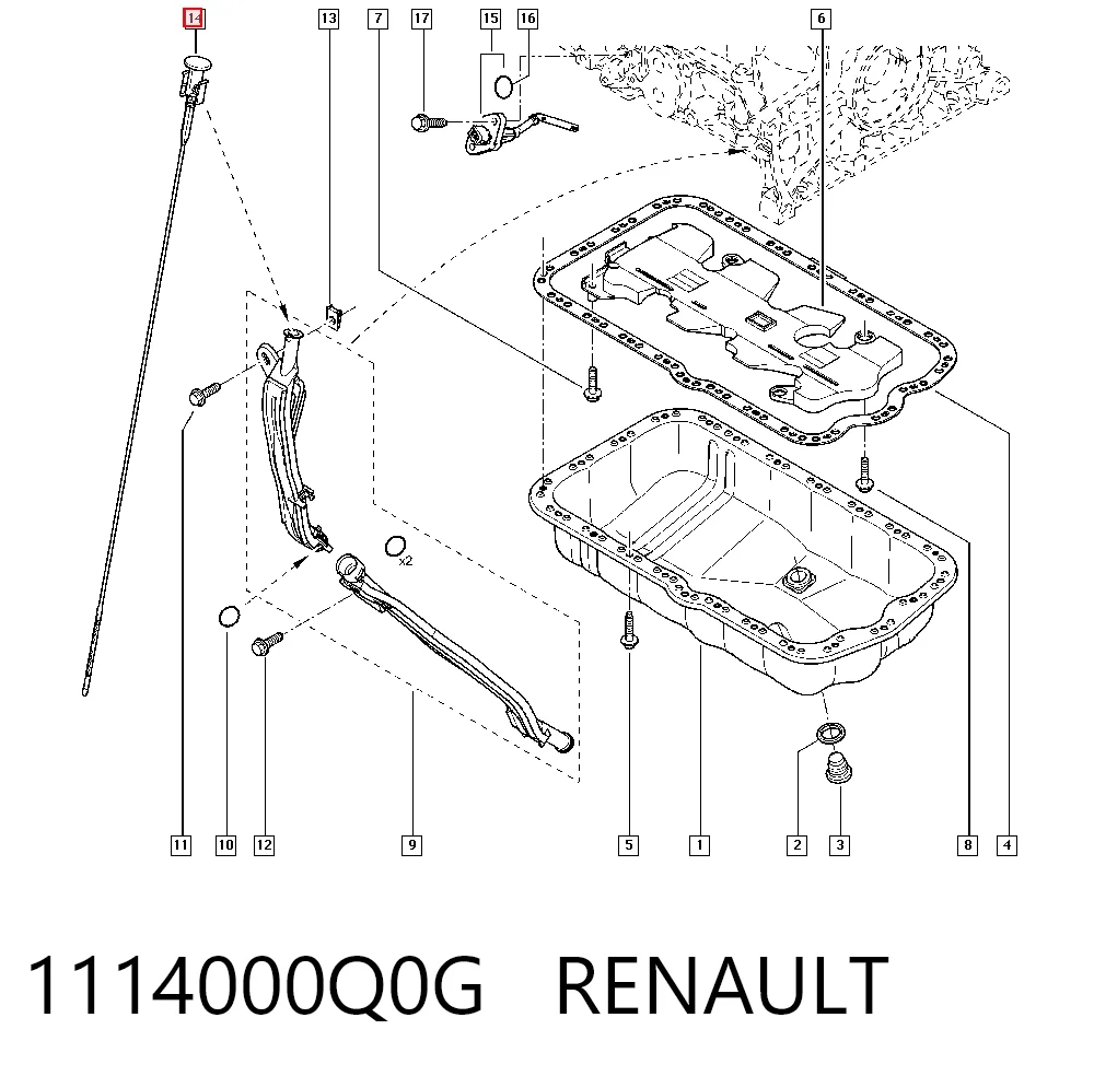 Щуп-індикатор рівня масла в двигуні AND 3F115037 ціна, від 18.46 USD
