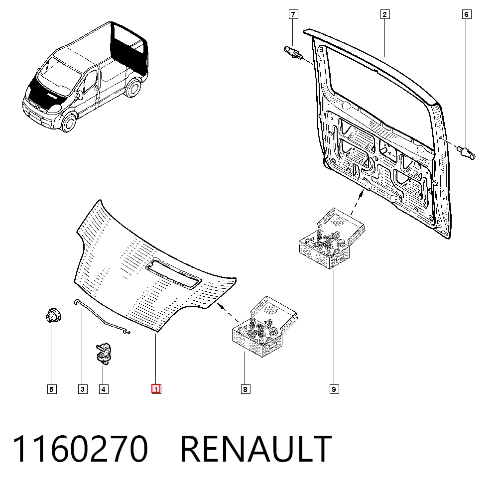 Капот Peugeot/Citroen 93194150