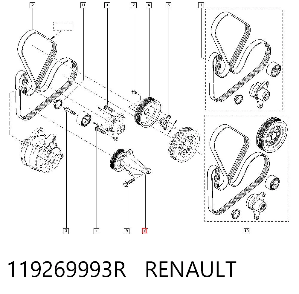 Ролик ременя ГРМ, паразитний Renault Master 3 FV