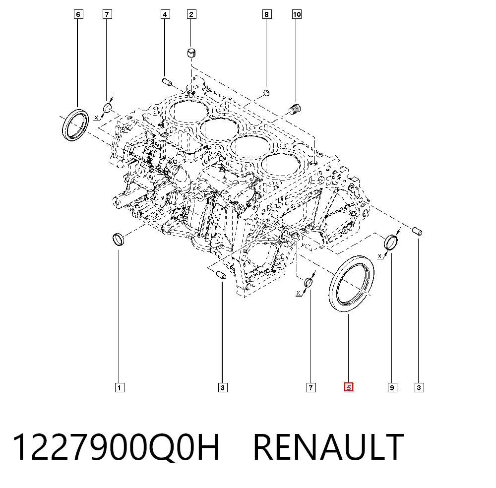  Сальник колінвала задній Renault Megane 4