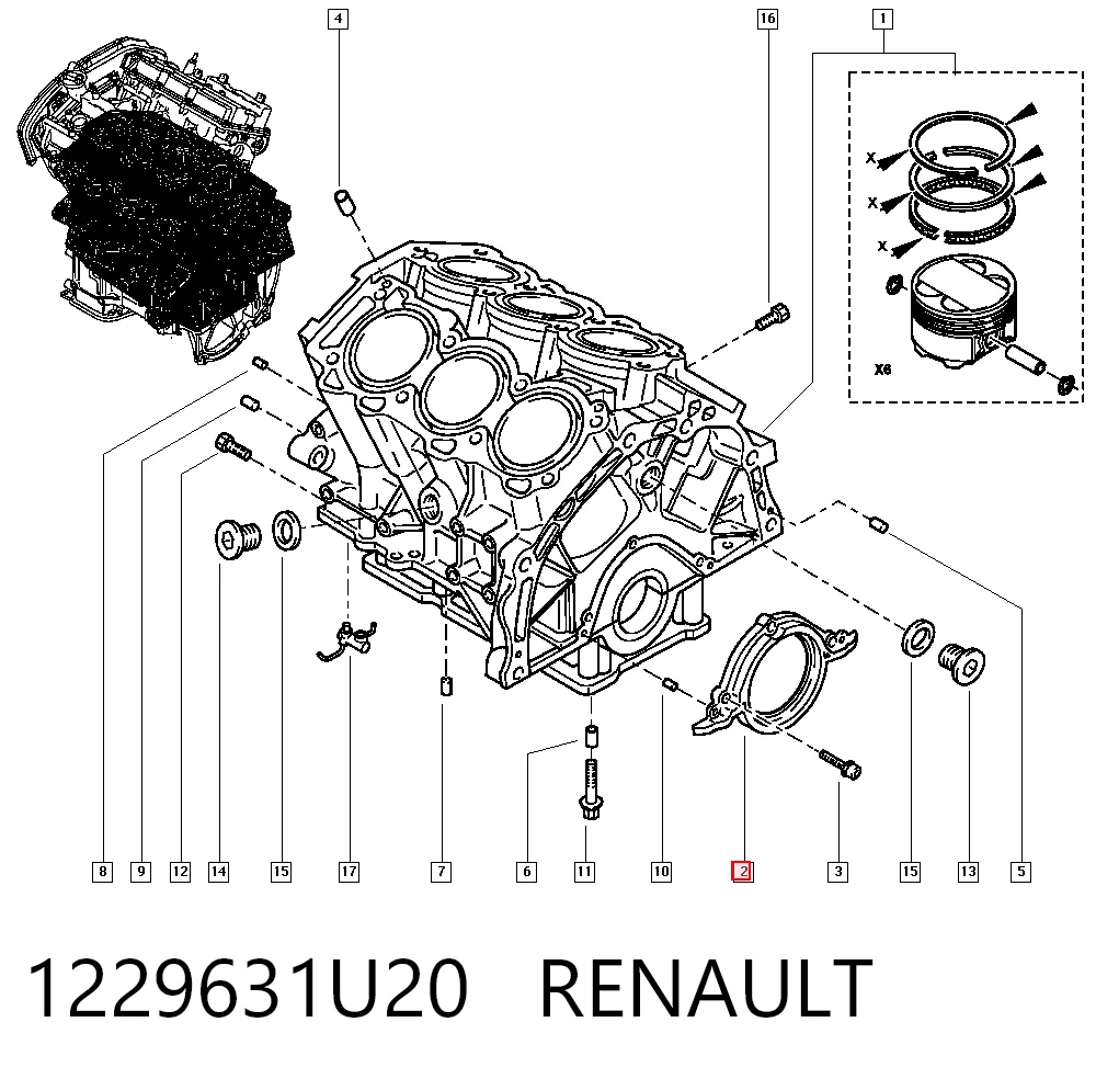 Купити Сальник колінвала задній Nissan Teana  J31