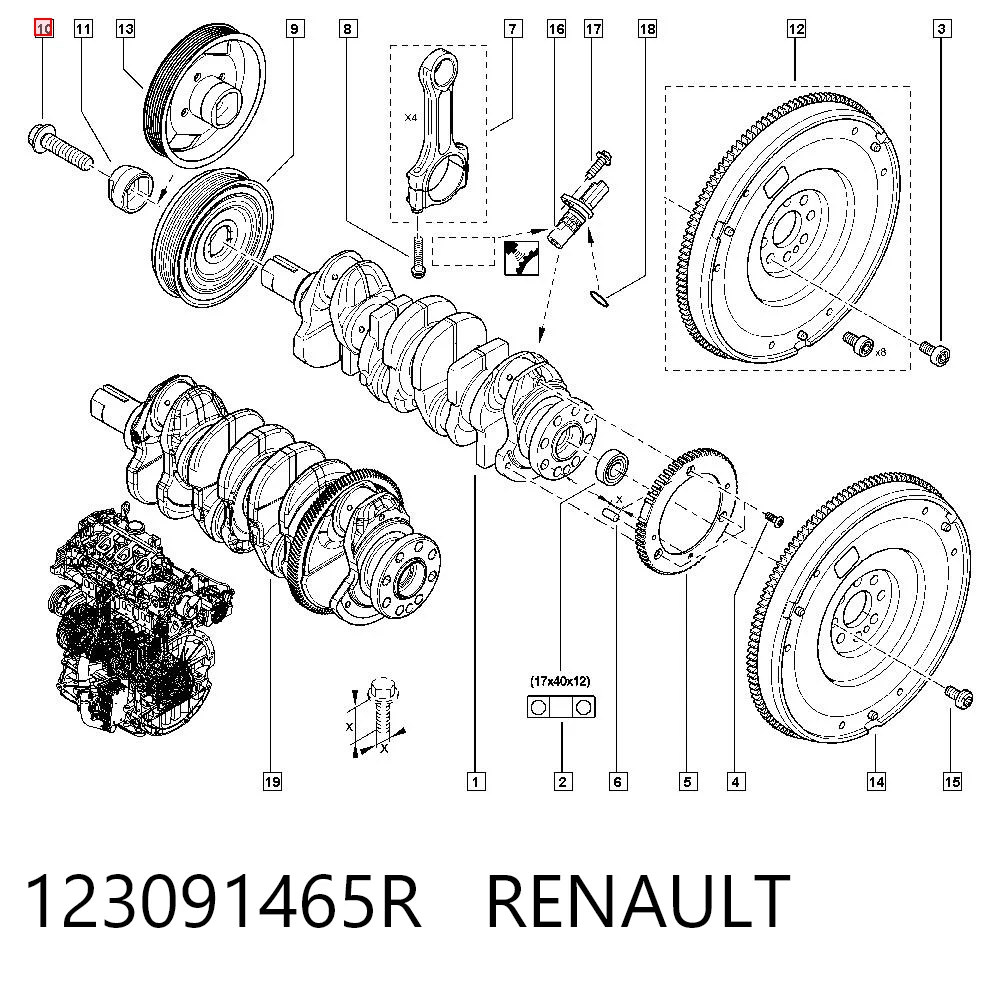 95518168 Peugeot/Citroen Болт коленвала