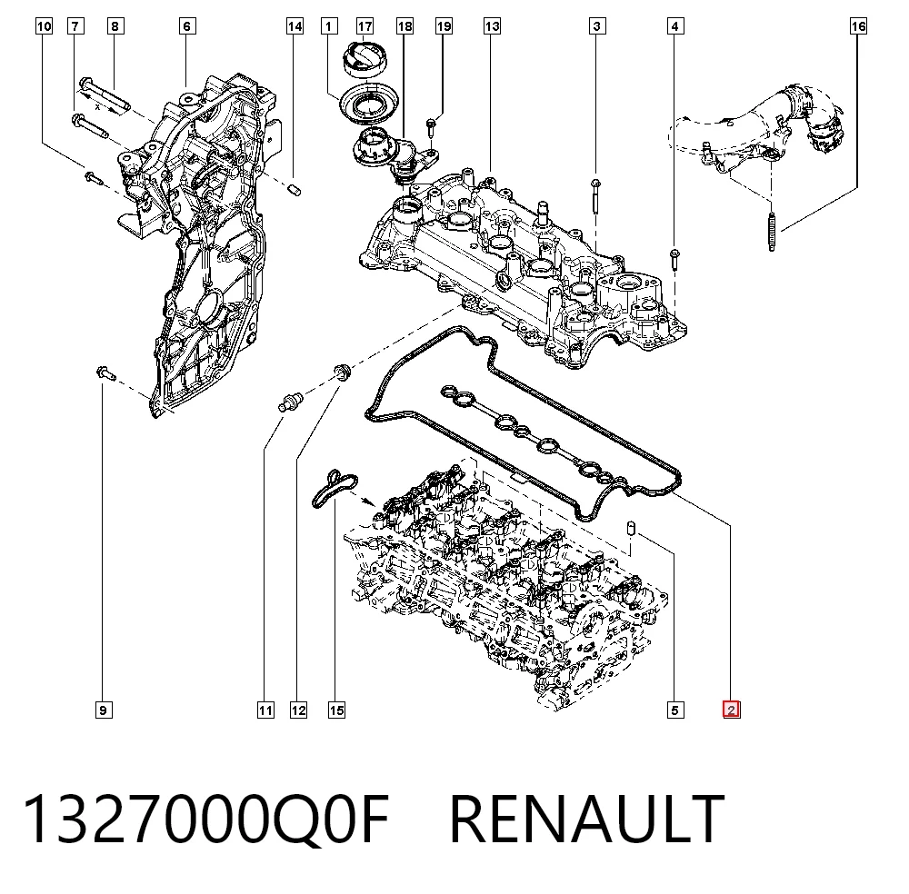 Прокладка клапанної кришки двигуна Renault DUSTER I позашляховик (HS) (2010 - 2026) ціна, від 25.21 USD