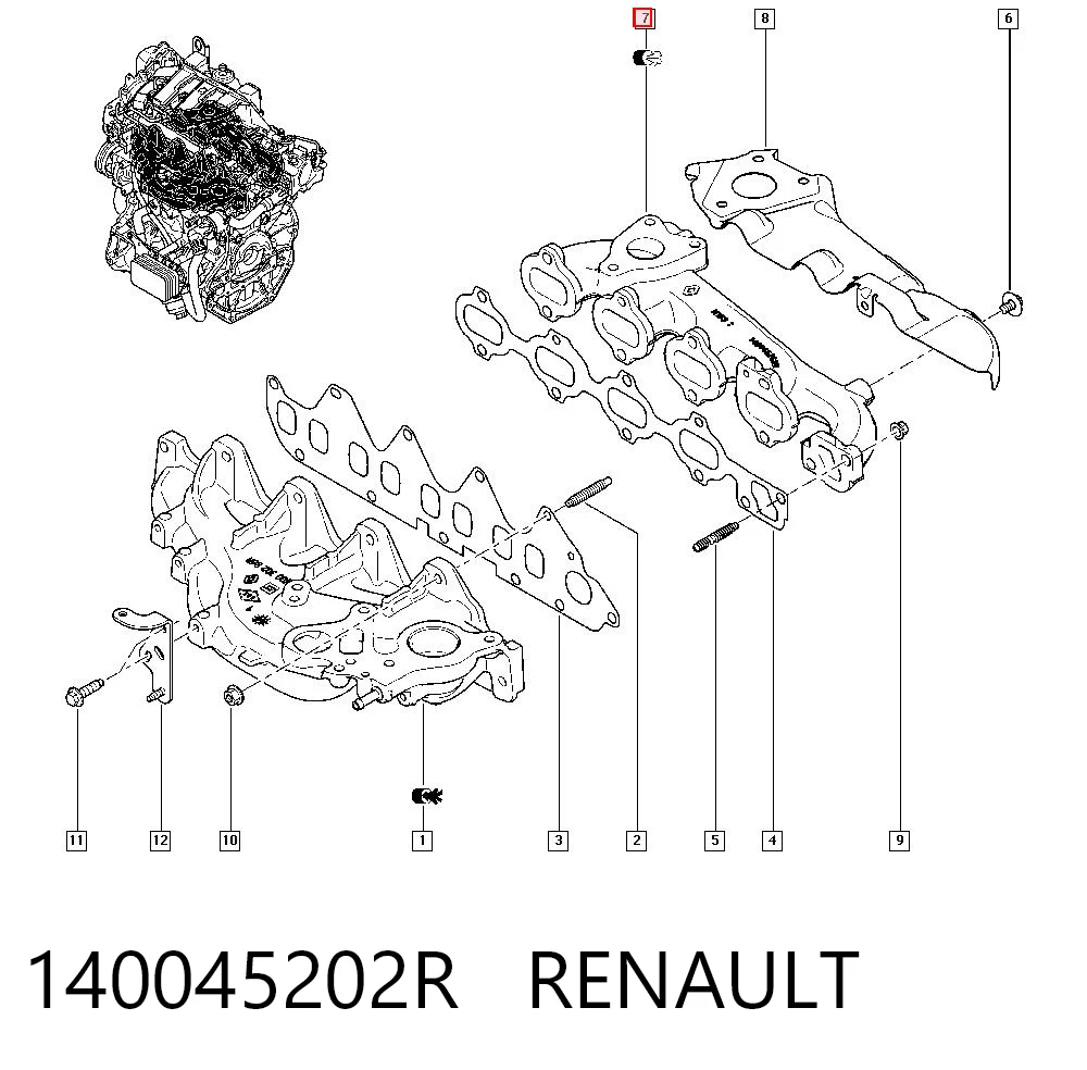 Газопроводи (колектор випускний) Nissan Qashqai +2 I позашляховик (J10) (2007 - 2014) ціна, від 19.00 USD