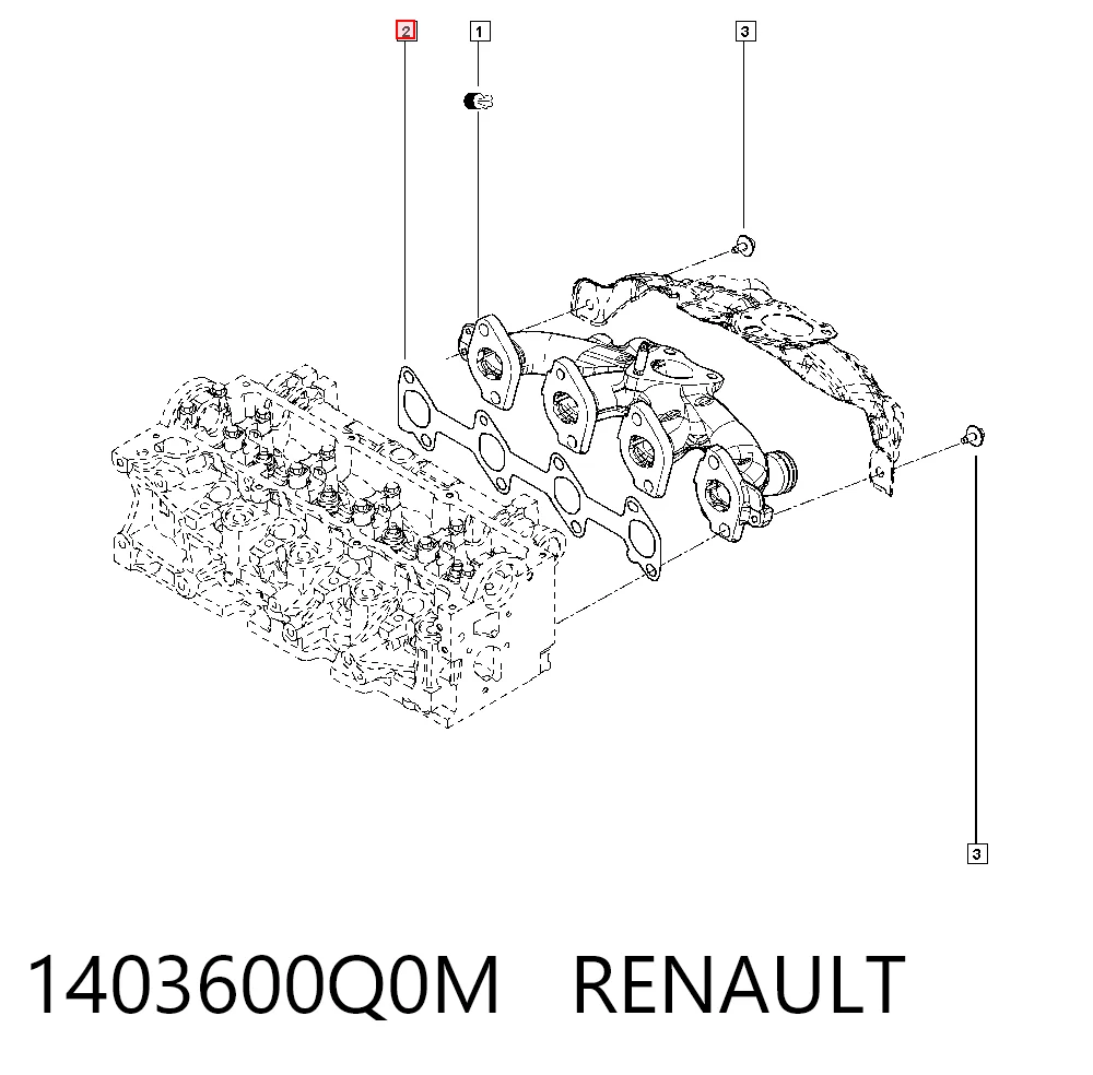  Прокладка колектора Nissan Qashqai 1