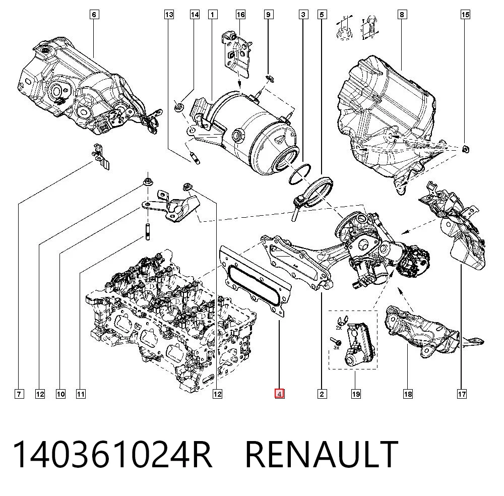 Купити Прокладка колектора Renault SANDERO II STEPWAY 