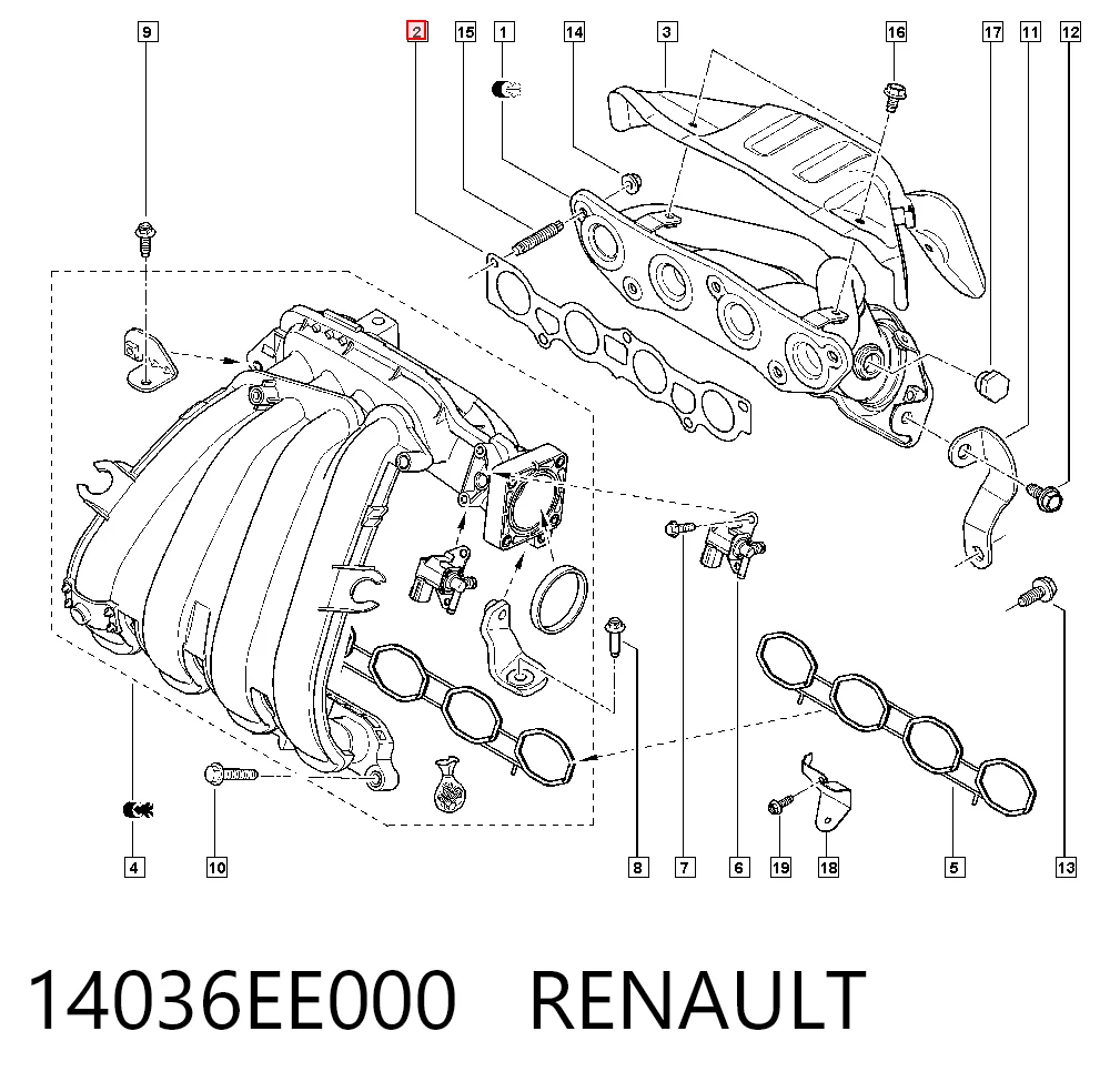 Купити Прокладка колектора Nissan JUKE NMUK F15E