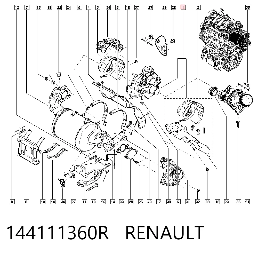 144111360R Renault (RVI) Турбонаддув