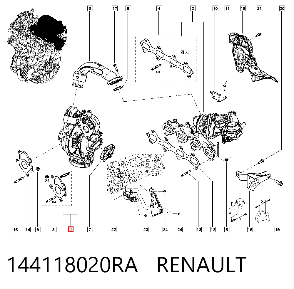 Купити 1441100Q5C Nissan/Infiniti Турбіна