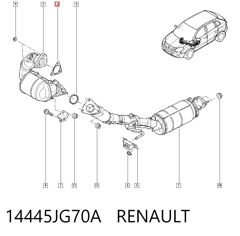 Прокладка турбіни вихлопних газів, випуск General Motors 93168861