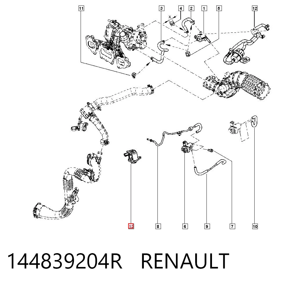144839204R Renault (RVI) Клапан перетворювач тиску наддуву (соленоїд)