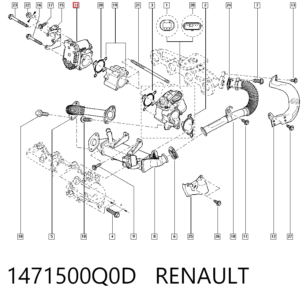 Блок дросельної заслінки Renault Latitude седан (L7) (2011 - 2026) ціна, від 29.45 USD