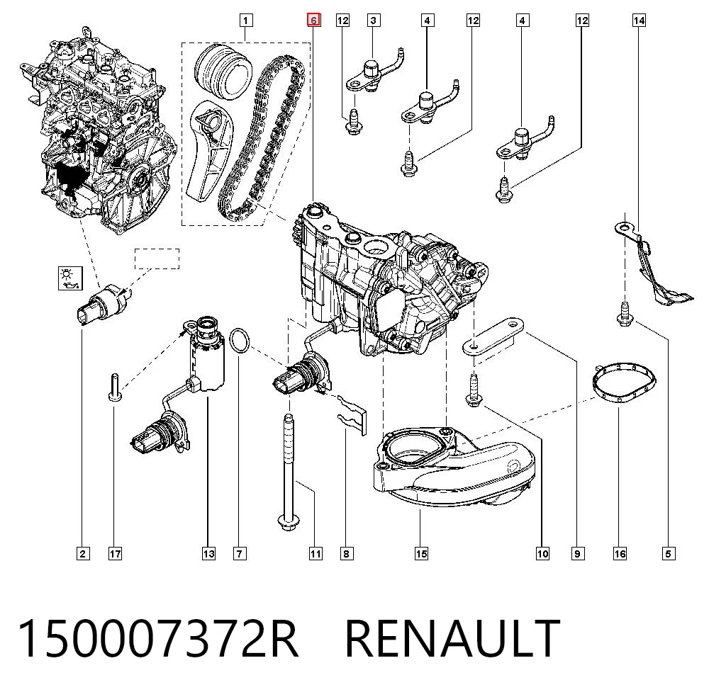 150007372R Renault (RVI) Масляний насос двигуна