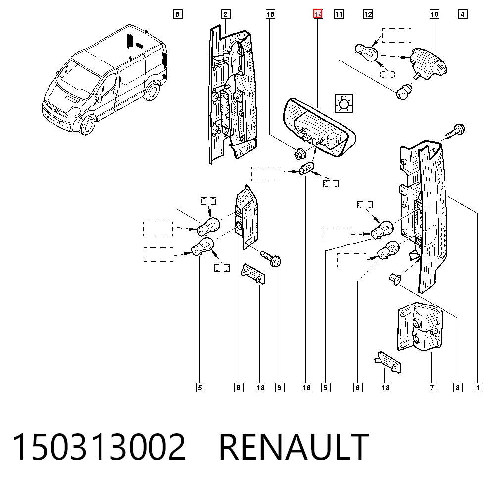 Ліхтар підсвічування заднього номерного знака General Motors 93854773