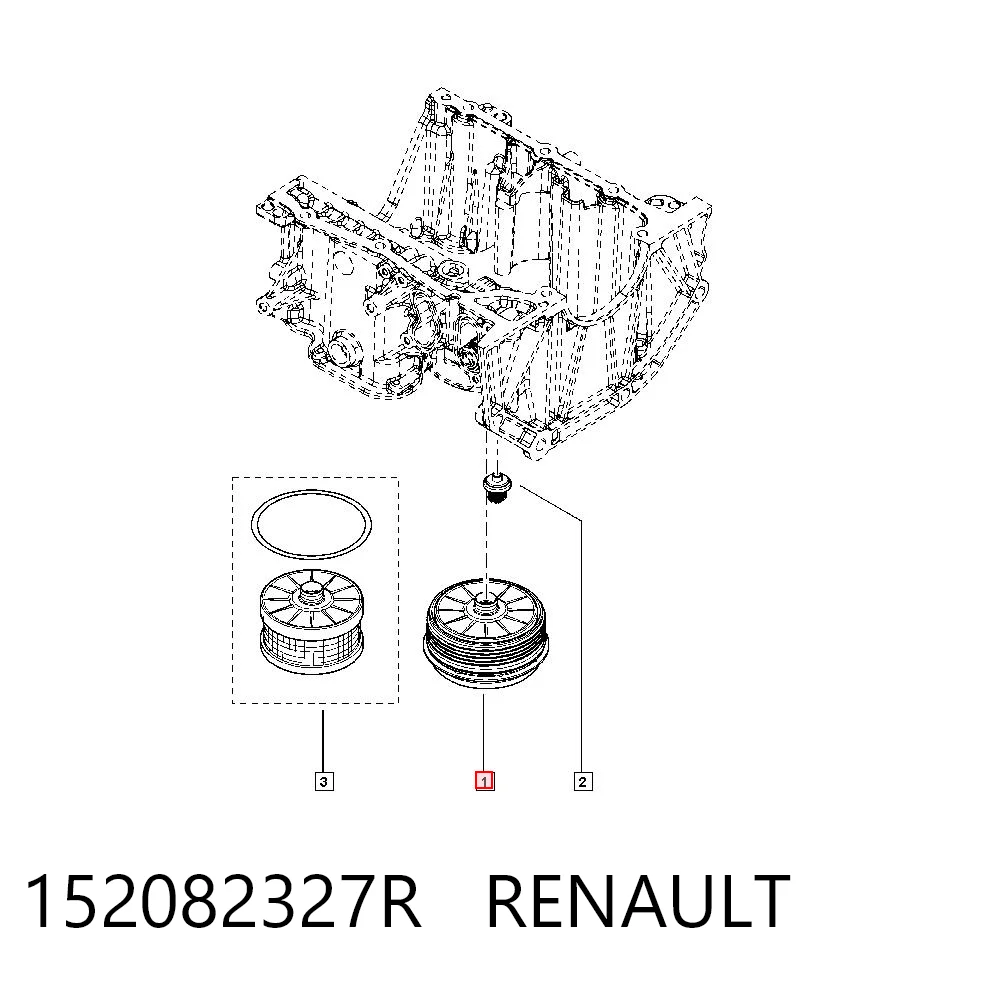 152082327R Renault (RVI) Кришка масляного фільтра