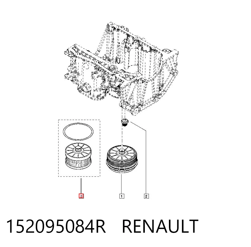 152095084R Renault (RVI) Фільтр масла