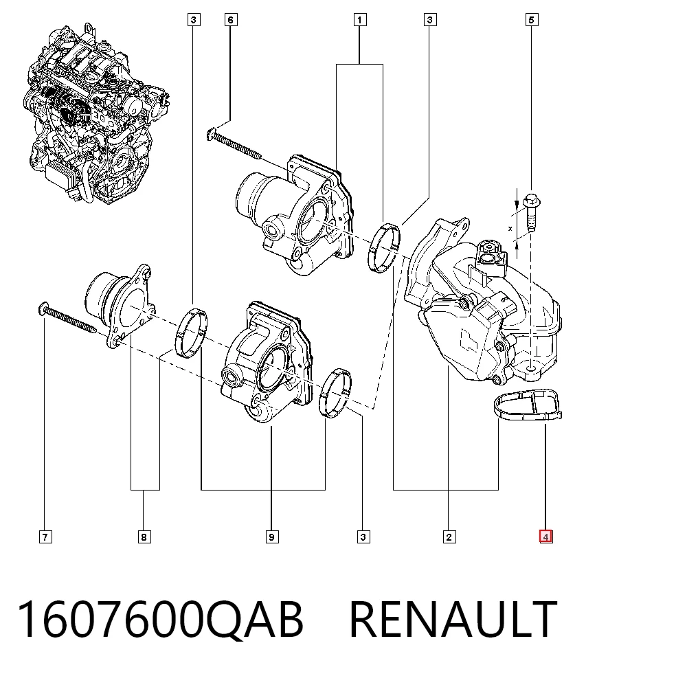 Купити Прокладка дросельної заслінки Renault Scenic GRAND IV R9