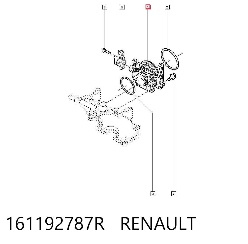 161192787R Renault (RVI) Дросільна заслінка в зборі