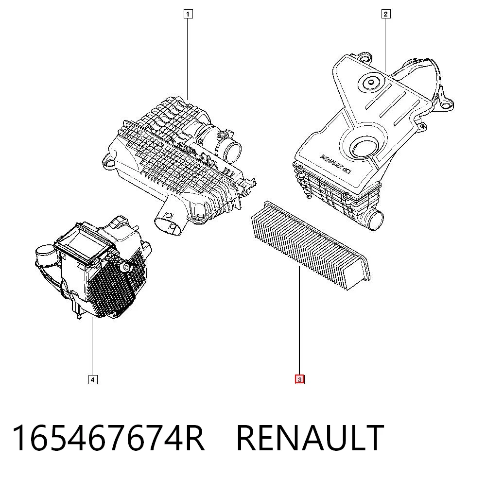165467674R Renault (RVI) Повітряний фільтр двигуна