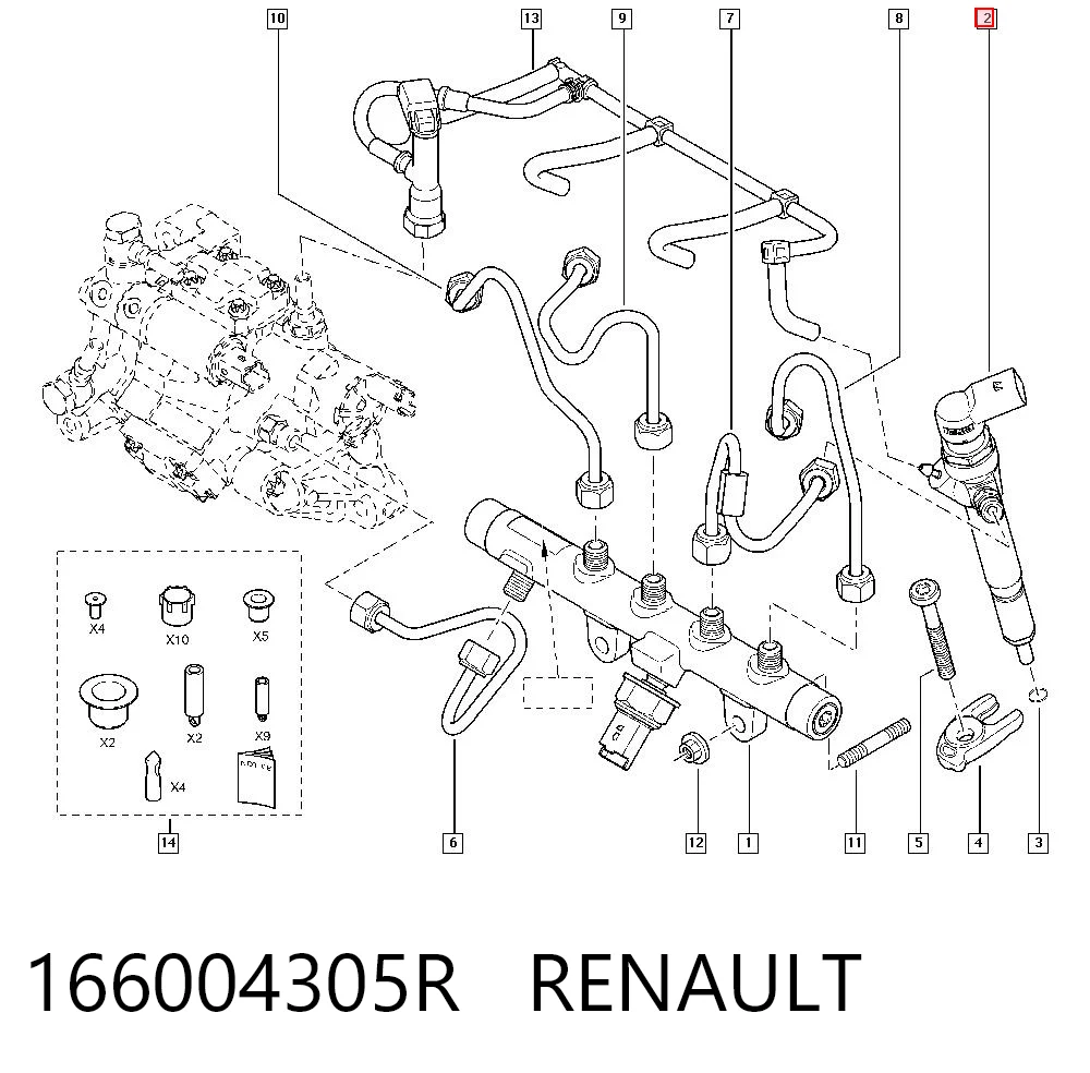 166004305R Renault (RVI) Форсунка вприску палива