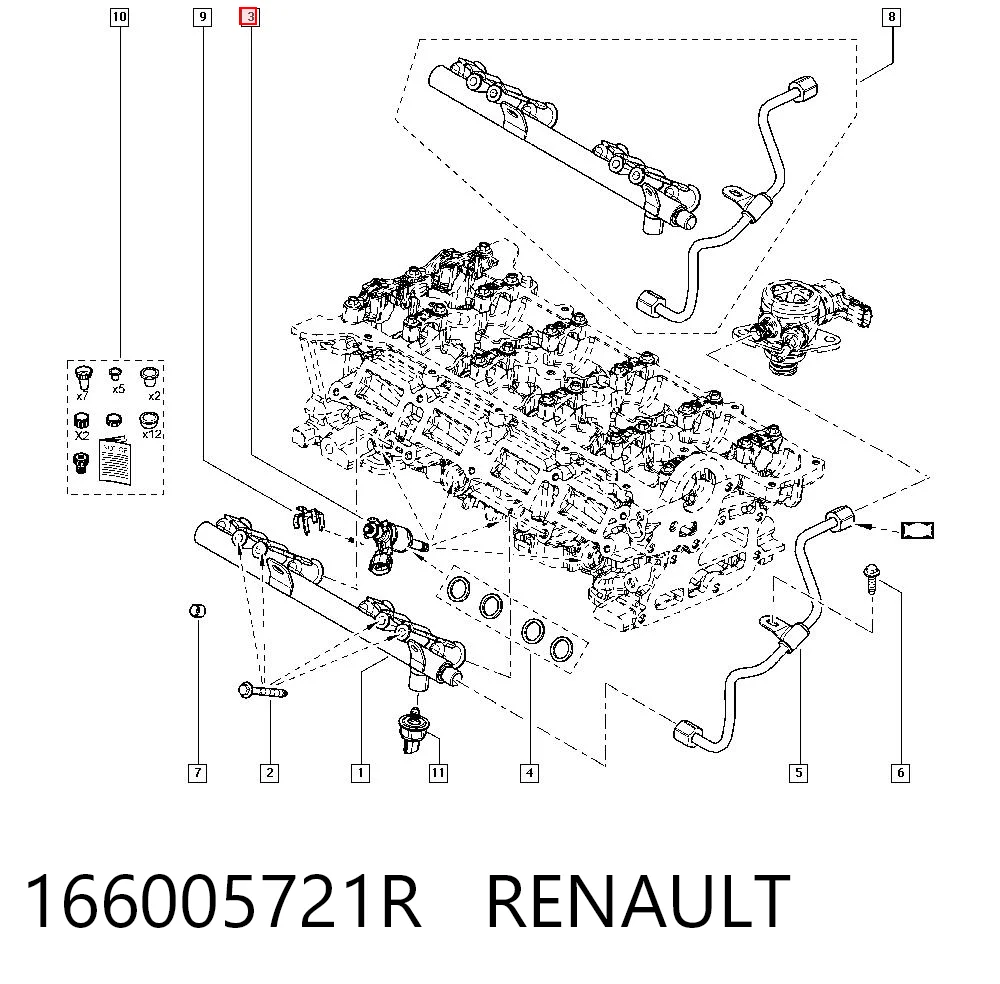 166005721R Renault (RVI) Форсунка вприску палива