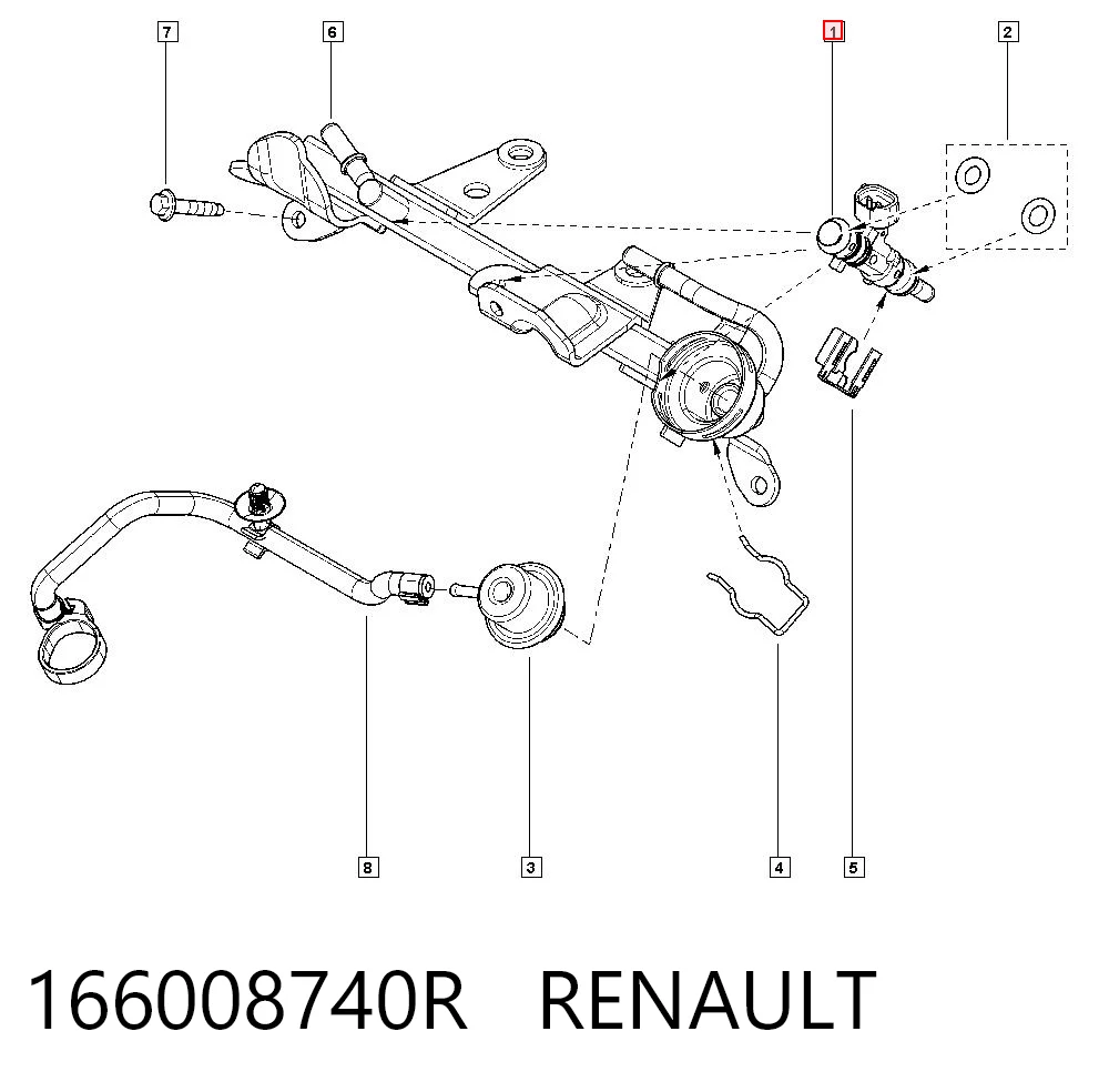 166008740R Renault (RVI) Форсунка вприску палива