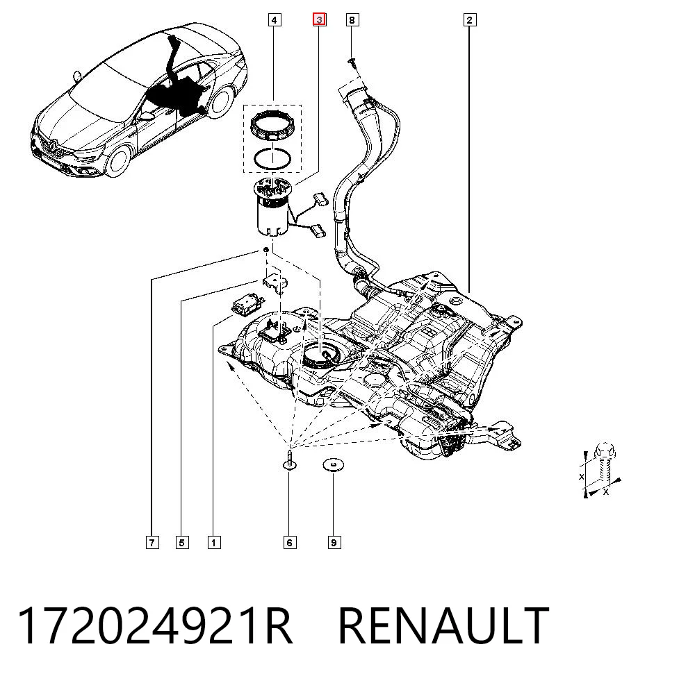 172024921R Renault (RVI) Електробензонасос