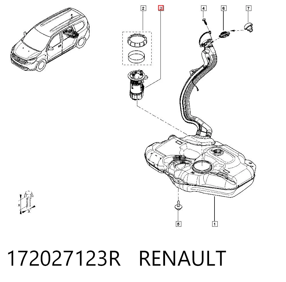  Бензонасос Renault LODGY 