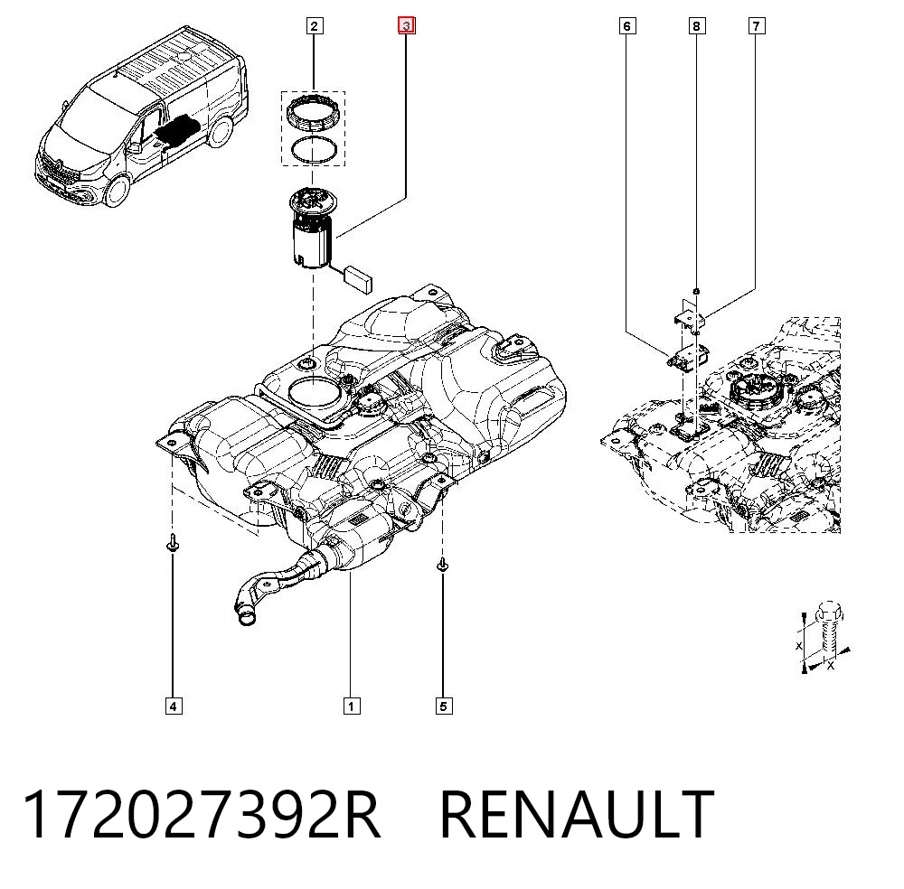 172027392R Renault (RVI) Електробензонасос